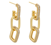 Triple link earrings