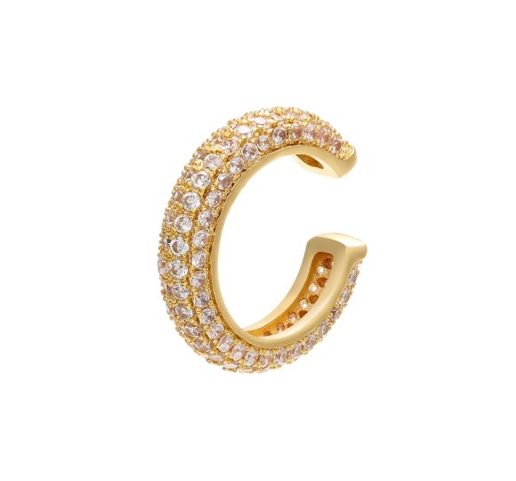 Nausznica Ljubljana white - ozdobna nausznica z białymi cyrkoniami