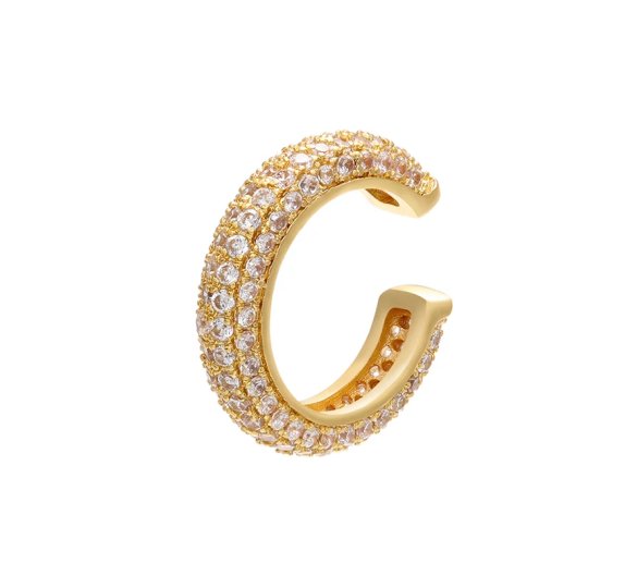 Nausznica Ljubljana white - ozdobna nausznica z białymi cyrkoniami