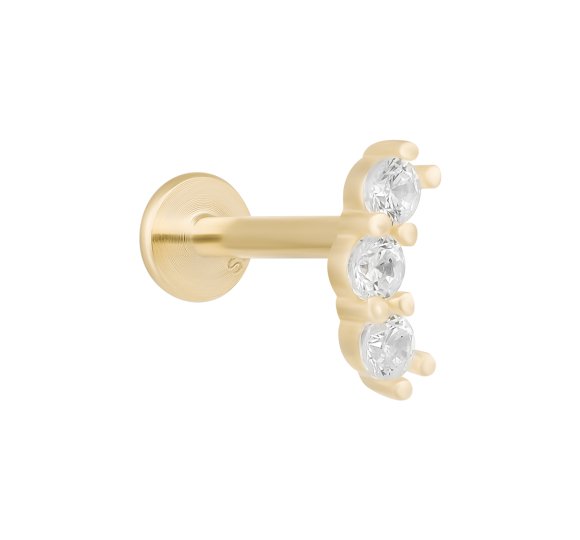 Triple brilant labret