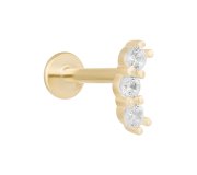 Triple brilant labret
