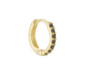 Black zircon hoop L