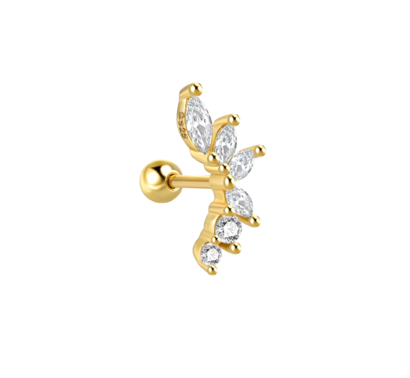 Leaf marquise piercing