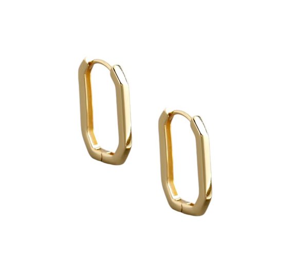 Octagon hoop earrings