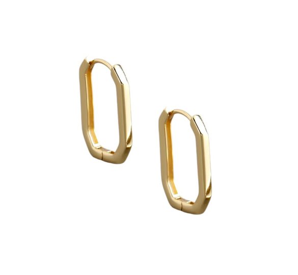 Octagon hoop earrings