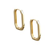 Octagon hoop earrings