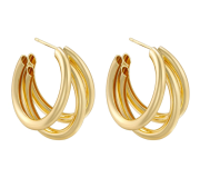 Triple hoop stud