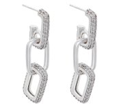 Triple link earrings