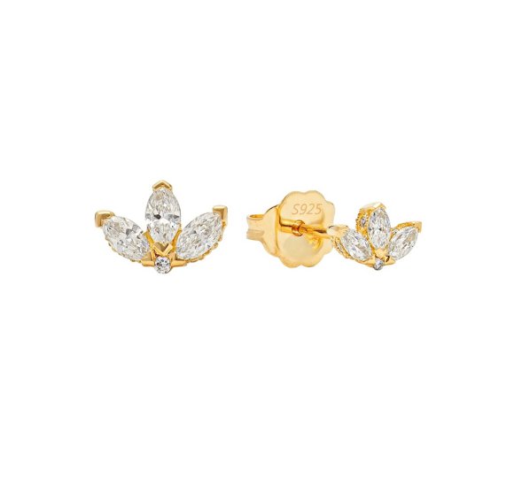Marquise diamonds stud