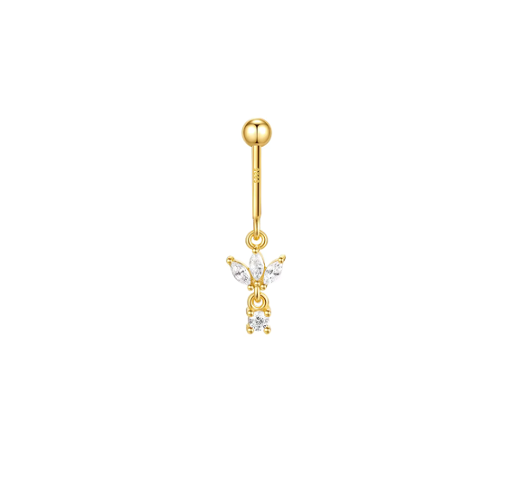 Marquise vertical helix piercing