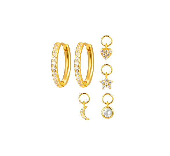Hoops with charms