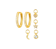 Hoops with charms